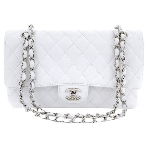 chanel-1116 chanel caviar single flap small white|chanel caviar bag On Sale .